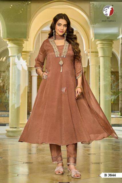 Anju fabrics B 3844 readymade kurti wholesale market in surat
