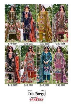 Ganesha binsaeed vol 8  Dress material supplier