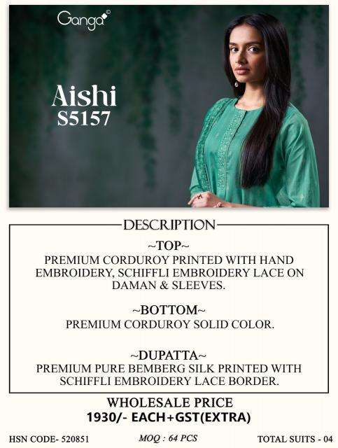 Ganga aishi 5157 Wholesale clothing market