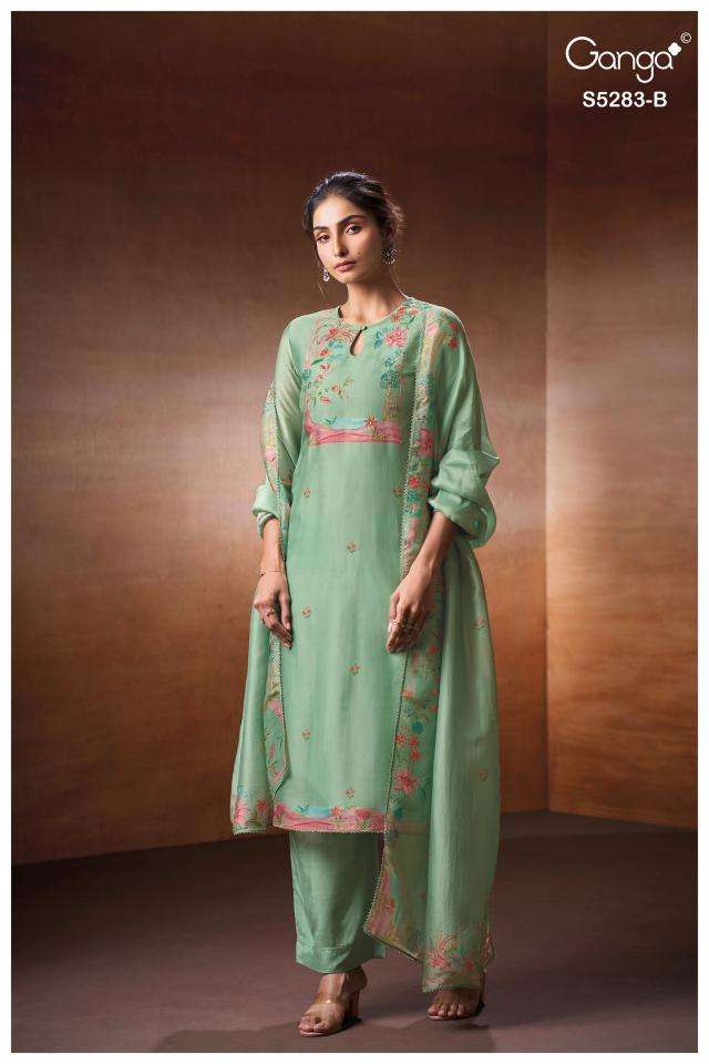 Ganga delora 5283  Dress material wholesale suppliers