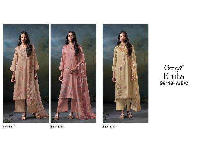 Ganga kritika 5118 dress material wholesale market