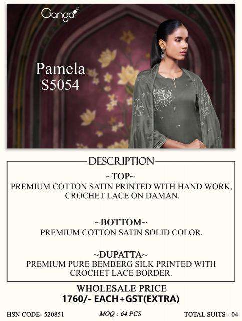 Ganga pamela 5054  Wholesale dress material suppliers