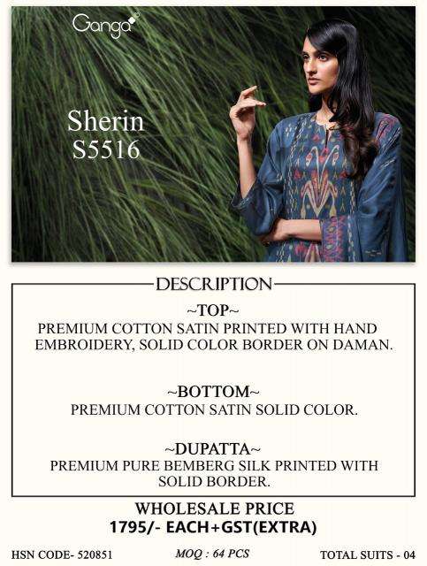 Ganga sherin 5516 Wholesale clothing market in Chhota Udaipur