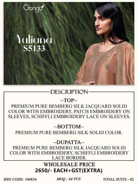  Ganga yuliana 5133  Wholesale dress market in Anand
