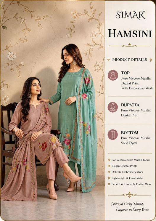 Glossy simar hamsini Wholesale dress material suppliers