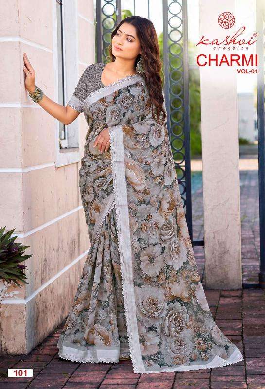 Kashvi charmi vol 1  Wholesale saree suppliers in Chhota Udaipur