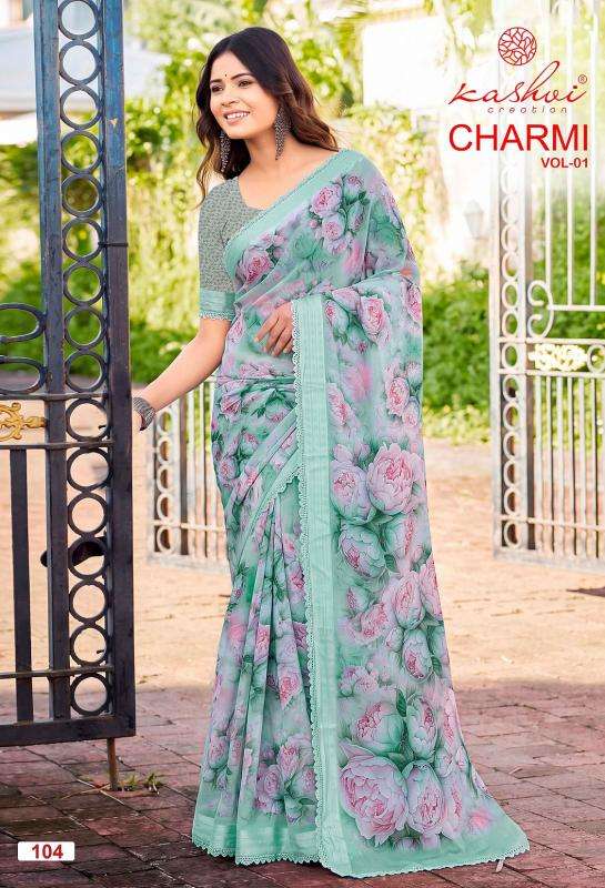 Kashvi charmi vol 1  Wholesale saree suppliers in Chhota Udaipur