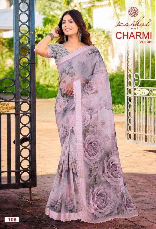Kashvi charmi vol 1  Wholesale saree suppliers in Chhota Udaipur
