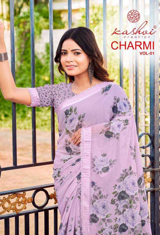 Kashvi charmi vol 1  Wholesale saree suppliers in Chhota Udaipur