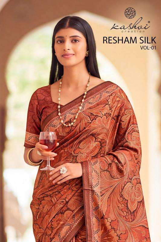 Kashvi resham silk silk vol 1 Sari wholesalers in Tapi