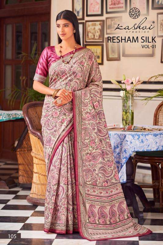 Kashvi resham silk silk vol 1 Sari wholesalers in Tapi