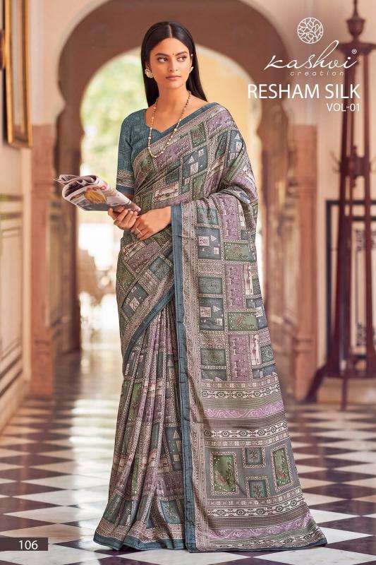 Kashvi resham silk silk vol 1 Sari wholesalers in Tapi