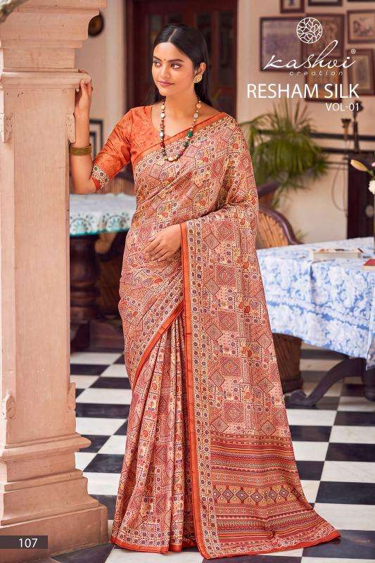 Kashvi resham silk silk vol 1 Sari wholesalers in Tapi