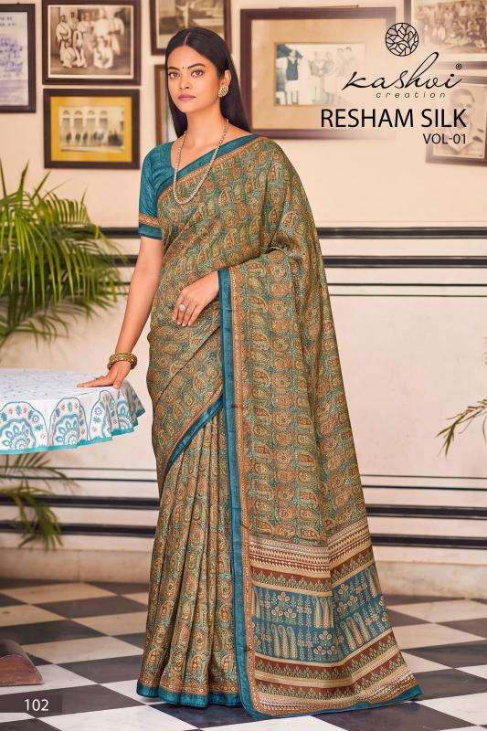 Kashvi resham silk silk vol 1 Sari wholesalers in Tapi