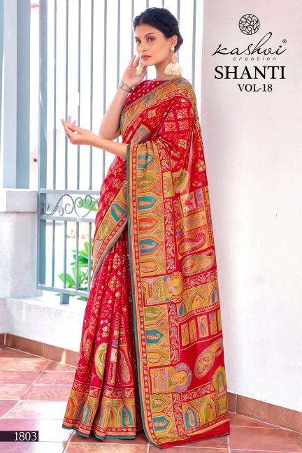 Kashvi shanti vol-18 Wholesale saree market