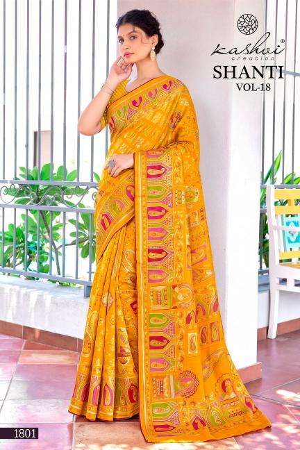 Kashvi shanti vol-18 Wholesale saree market