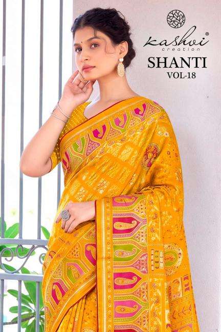 Kashvi shanti vol-18 Wholesale saree market