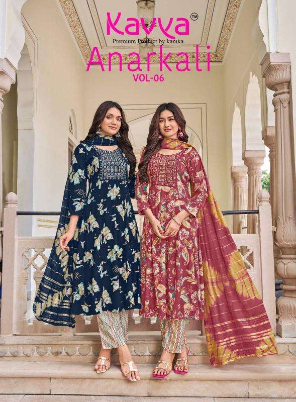 Kavya anarkali vol 6 Wholesale kurti suppliers in Navsari