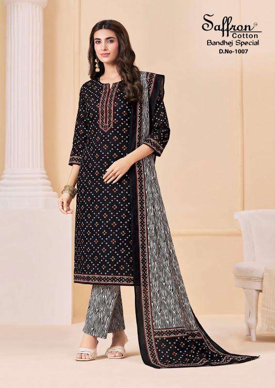 Saffron bandhej Wholesale dress material suppliers in Aravalli