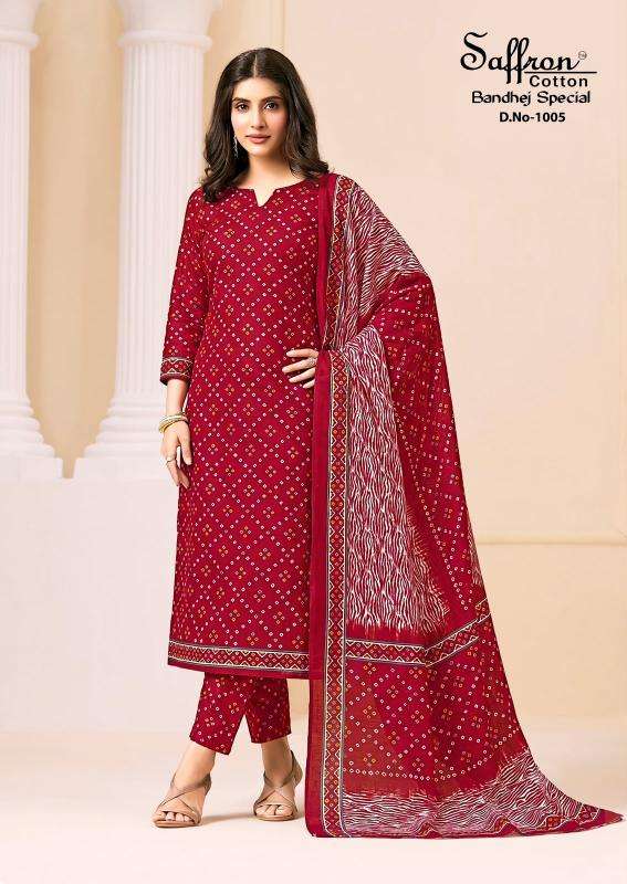 Saffron bandhej Wholesale dress material suppliers in Aravalli