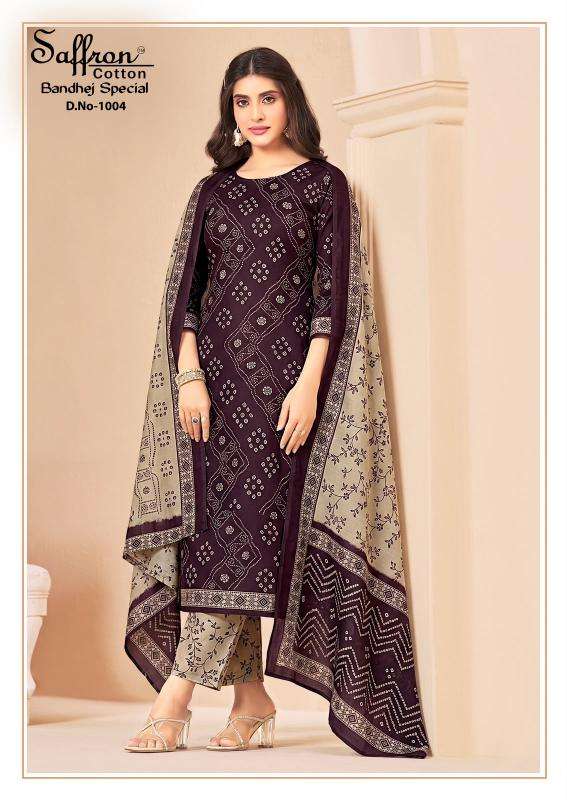 Saffron bandhej Wholesale dress material suppliers in Aravalli