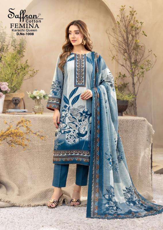 Saffron femina karachi queen vol 1  Dress material suppliers