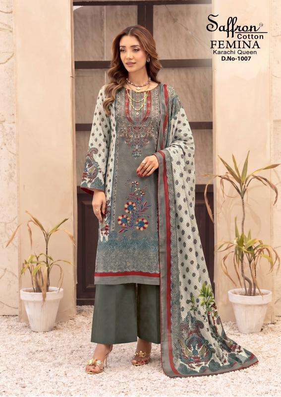 Saffron femina karachi queen vol 1  Dress material suppliers