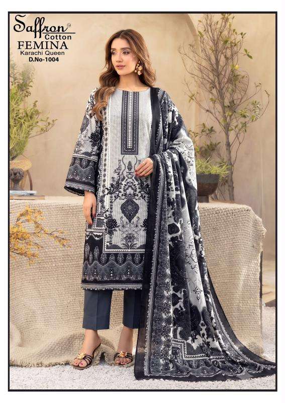 Saffron femina karachi queen vol 1  Dress material suppliers