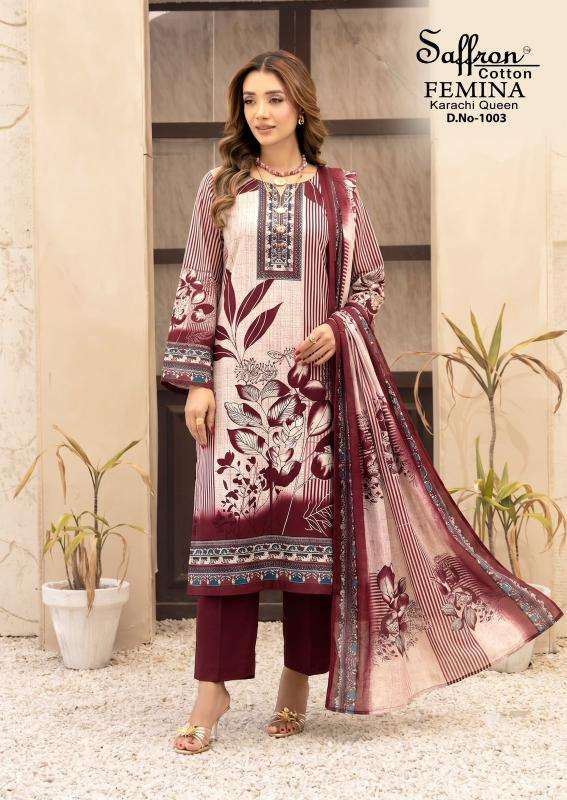 Saffron femina karachi queen vol 1  Dress material suppliers
