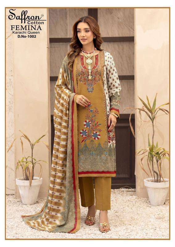 Saffron femina karachi queen vol 1  Dress material suppliers