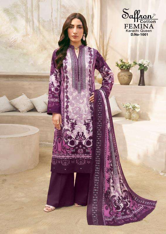 Saffron femina karachi queen vol 1  Dress material suppliers