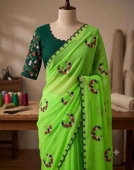 Svara georgette Wholesale saree market