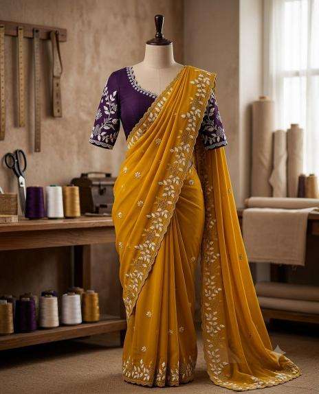 Svara pure georgette Wholesale saree suppliers in Navsari