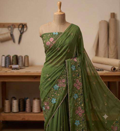 Svara vt~007  Traditional saree market in Porbandar