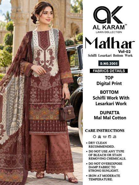 Al karam malhar vol 2 wholesale dress material market near me
