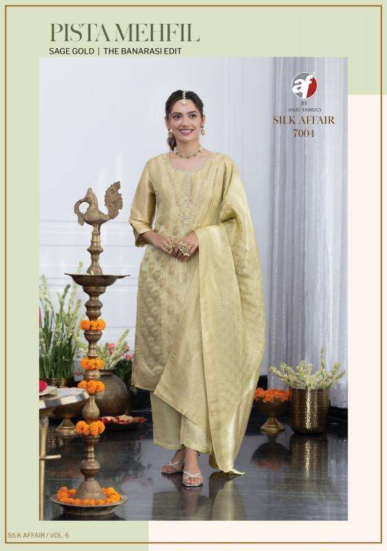 Anju fabrics silk affair vol 6 wholesale kurti market in mumbai near me