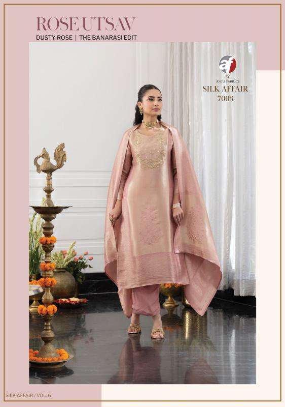 Anju fabrics silk affair vol 6 wholesale kurti market in mumbai near me