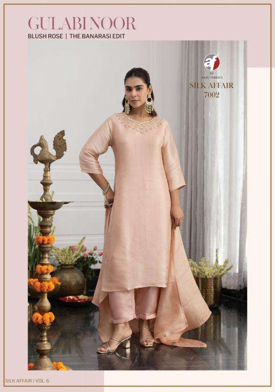 Anju fabrics silk affair vol 6 wholesale kurti market in mumbai near me