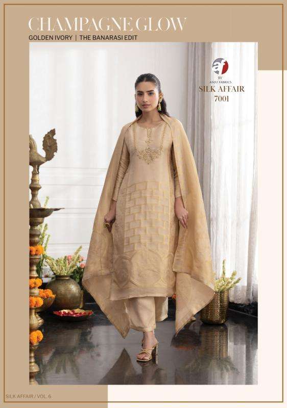 Anju fabrics silk affair vol 6 wholesale kurti market in mumbai near me