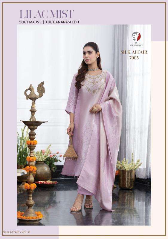 Anju fabrics silk affair vol 6 wholesale kurti market in mumbai near me