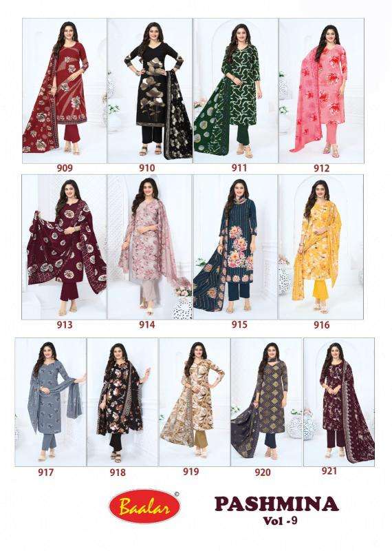 Baalar pashmina vol 9 wholesale dress material in ludhiana