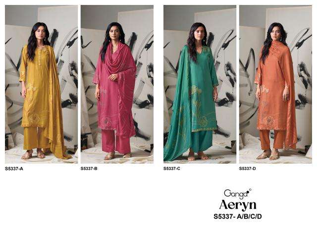 Ganga aeryn 5337 wholesale dress materials in mumbai with price