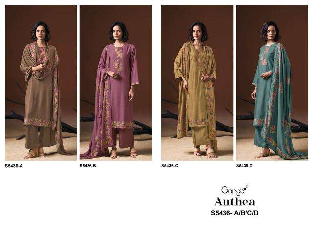 Ganga anthea 5436 wholesale dress material market in ahmedabad with price