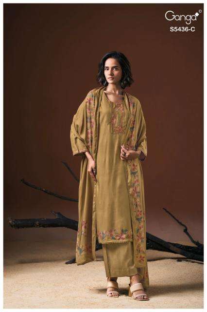 Ganga anthea 5436 wholesale dress material market in ahmedabad with price