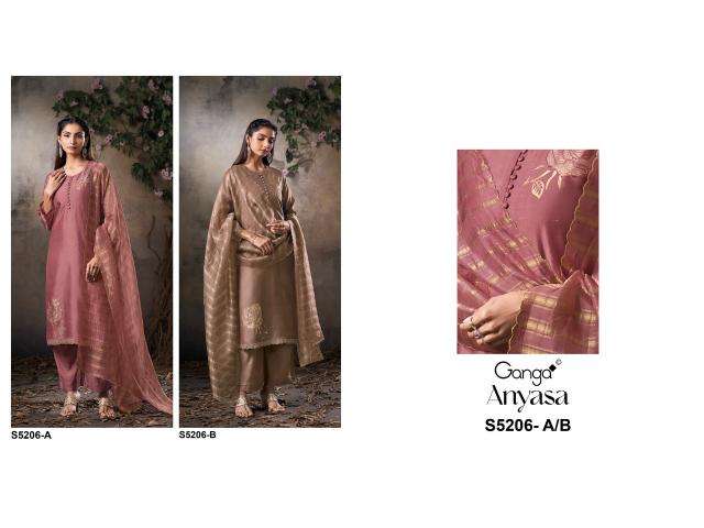 Ganga anyasa 5206 wholesale dress material market in mumbai with price