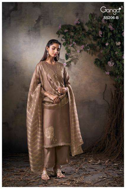 Ganga anyasa 5206 wholesale dress material market in mumbai with price