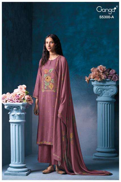 Ganga bayael 5300  wholesale dress material market in surat with price