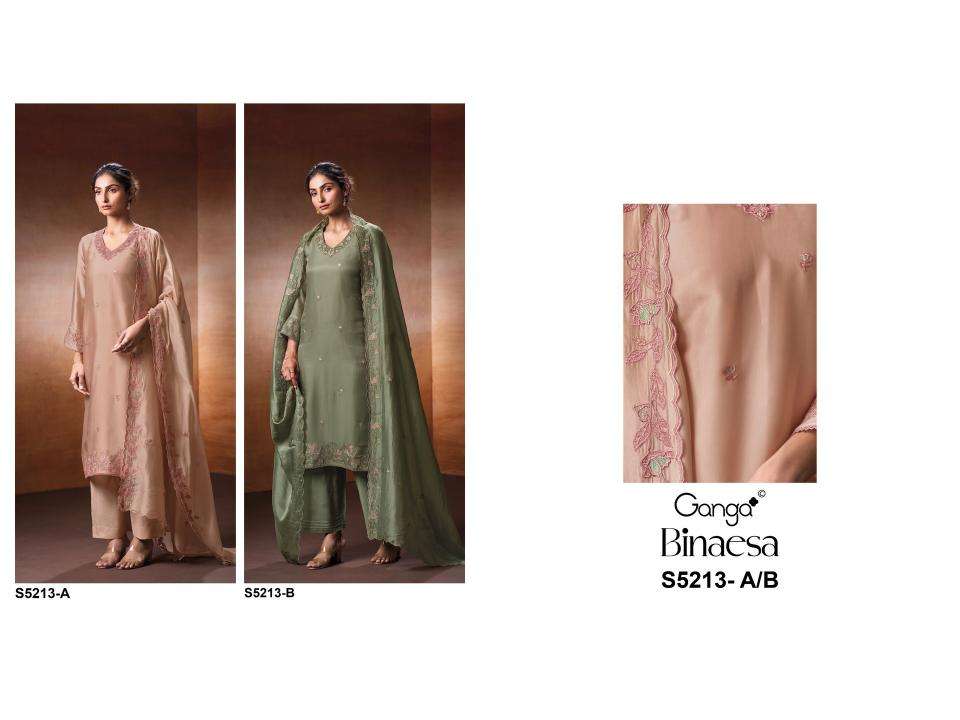 Ganga binaesa 5213 best wholesale dress material market in mumbai