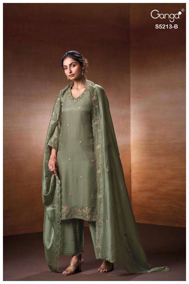 Ganga binaesa 5213 best wholesale dress material market in mumbai