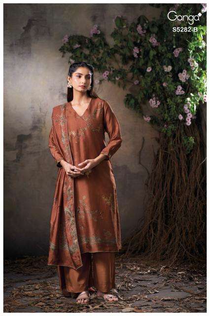Ganga ceyra 5282 cotton dress material wholesale market in ahmedabad